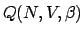 $\displaystyle Q(N,V,\beta)$
