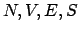 $N,V,E,S$
