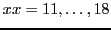 $xx=11,\ldots,18$