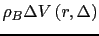$\displaystyle \rho_{B}\Delta V\left(r,\Delta\right)$