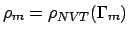 $\rho_{m}=\rho_{NVT}(\Gamma_{m})$